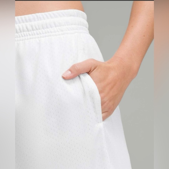 Lululemon Relaxed-Fit Mesh Training Short 8" in White - Picture 7 of 7